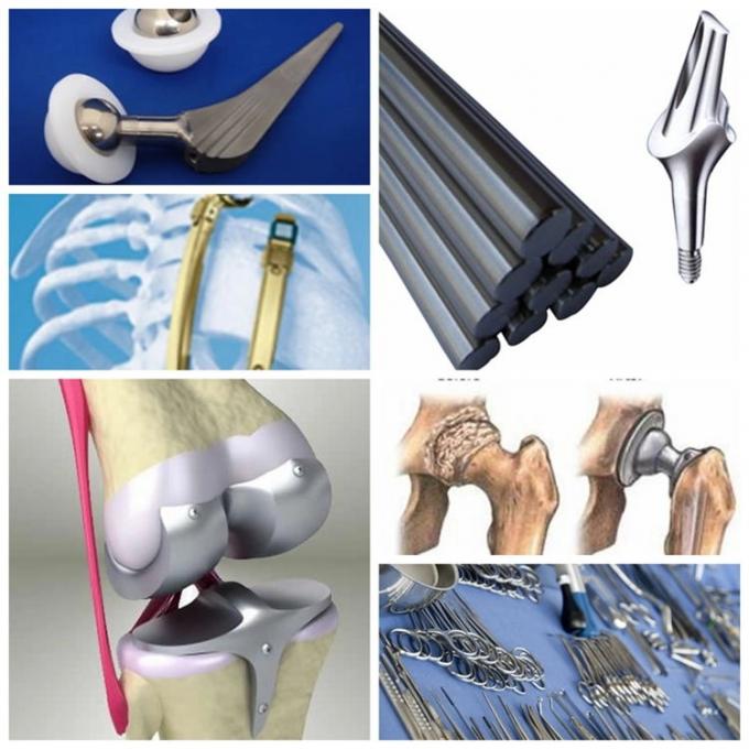 Gr5 Eli Gr23 Medical Titanium Bar Dia 6 10 12mm Bright Surface High