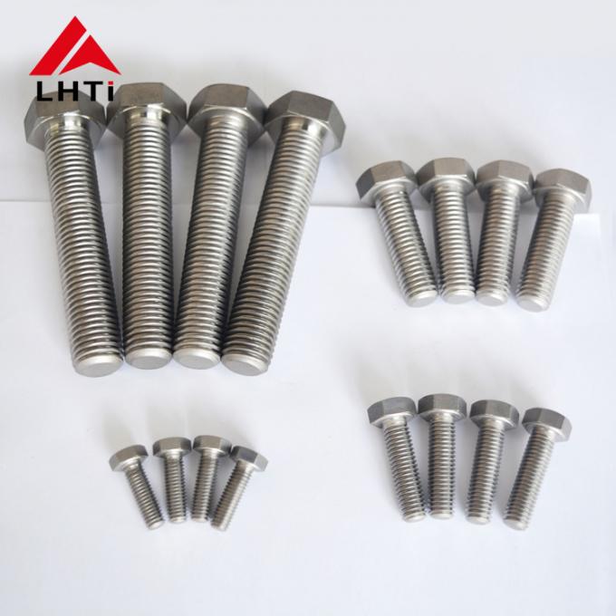 Corrosion Resistance Titanium Bolts And Nuts Hex DIN933 Gr2 For Chemical