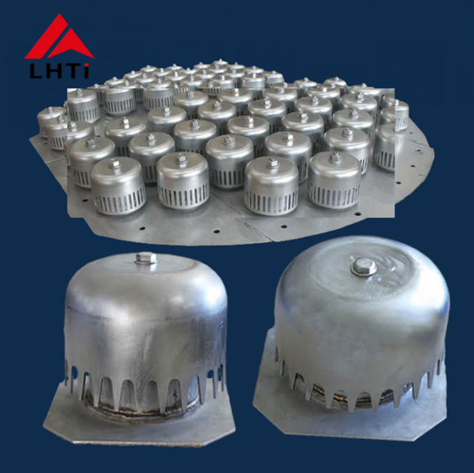 JIS Broaching Titanium Bubble Cap Tray Cnc Distillation Column Internals