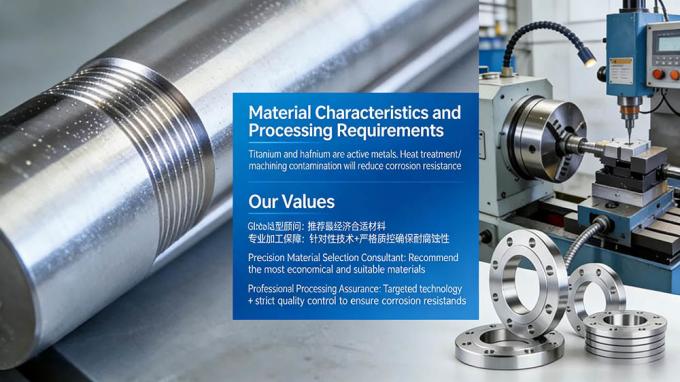 latest company news about Titanium vs. Zirconium: How to Choose? The Logic Behind Flange Material Selection  1
