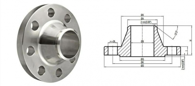 product-900-1 ASME B16.5 Gr2 Titanium Weld Neck Flange (WNRF) for High-Pressure Piping 0