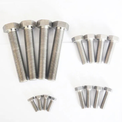 Good price ASME ANSI B18.2.1 Gr2 Gr5 Titanium Bolts And Nuts Hex Head 1/4''-20 TPI 1'' online