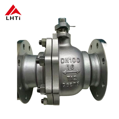 Good price Gr 2 ASME B16.34 Titanium Ball Valve Flange Forged Titanium Ball Corrosion Resistant 6 Inch Ball Valve online