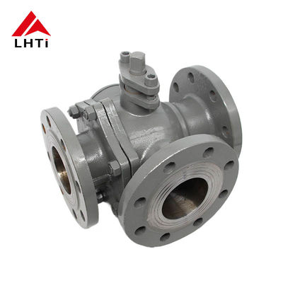 Good price ASME B16.34 Three Way Ball Valve TA2 Titanium Ball Valve online