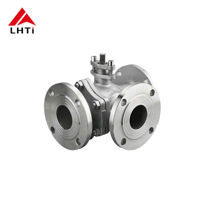 Good price 3 Way Ball Valve Titanium Full Port Ball Valve TA1 TA2 With Flange Connections In Water And Power Applications online