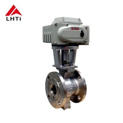 Good price ASME B16.10 Titanium V-Port Ball Valve TA1 TA2 TA10 Gr2 Gr3 Electric V Type Ball Valve  For Water Treatment online