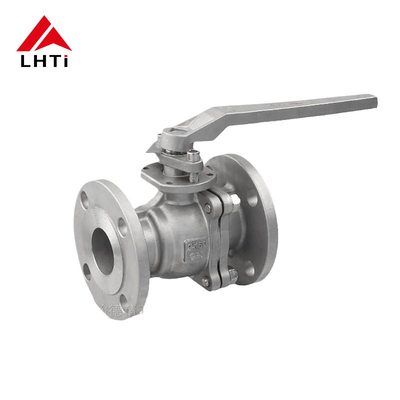 Good price 2 Piece Titanium Floating Ball Valve Ti Gr1 Gr2 Gr3 ANSI Class 150 Class 300 Flanged End Connection For Acetic Acid Flow online