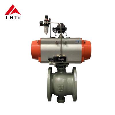 Good price HK60Q-EX-V Explosion-proof Titanium Gr1 Gr2 Electric V-Port Ball Valve Motorized Flange Ball Valve online
