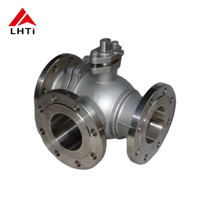 Good price Titanium 3 Way Ball Valve For Chemical And Power Industry Gr1 Gr2 PN16 PN 25 6 Inch Ball Valve online