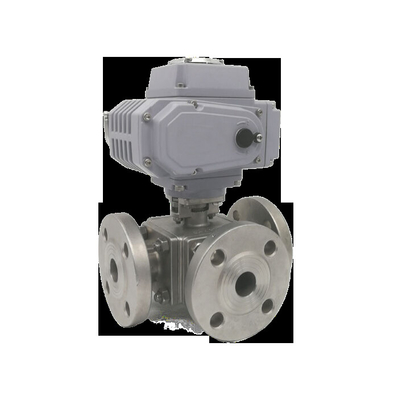 Good price Electric Three-Way Flanged Ball Valve For Process Automation And Versatile Flow Routing online