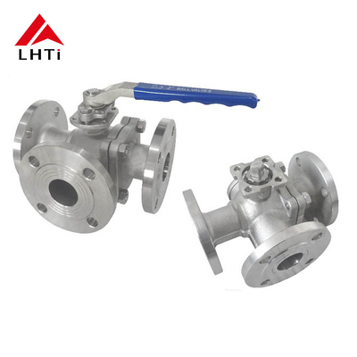 Good price 3 Way Ball Valve Titanium Full Port Ball Valve Gr1 With Flange Connections online